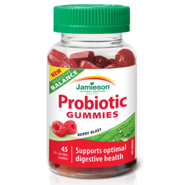 JAMIESON PROBIOTIC RASPBERRY GUMMIES 45'S - Queensborough Community Pharmacy