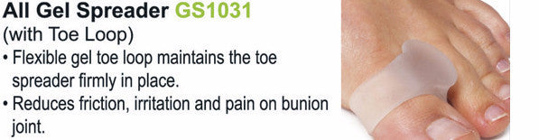 ALL GEL SPREADER W/TOE LOOP GS1031L/XL - Queensborough Community Pharmacy