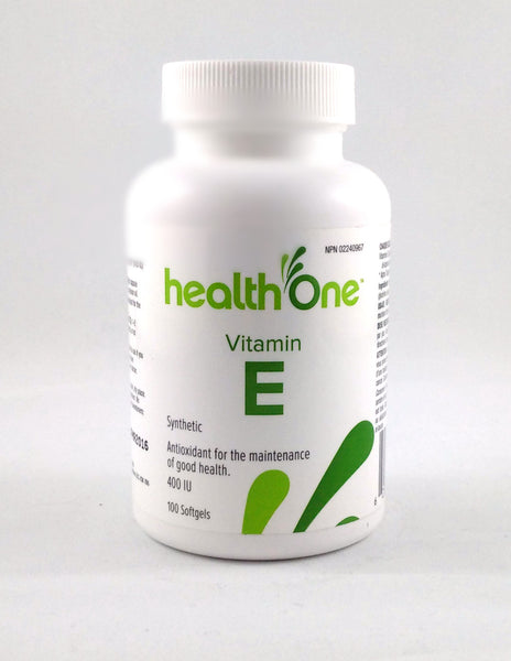 H ONE VITAMIN E400IU SYNTHETIC SOFTGEL 100'S - Queensborough Community Pharmacy