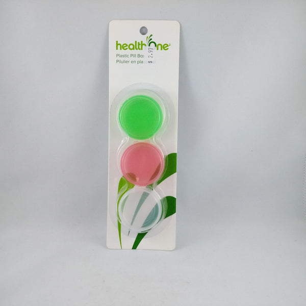 H ONE PILL BOX PLASTIC ROUND 3'S - Queensborough Community Pharmacy