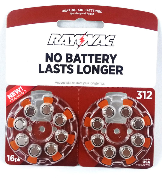 RAYOVAC H/AID BATT SZ312 Z/M 16'S - Queensborough Community Pharmacy
