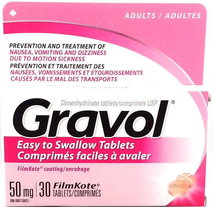 GRAVOL TABS 50MG 30'S - Queensborough Community Pharmacy