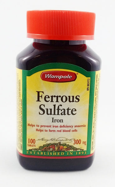 WAMPOLE FERROUS SULPHATE 300MG 100'S - Queensborough Community Pharmacy - 1
