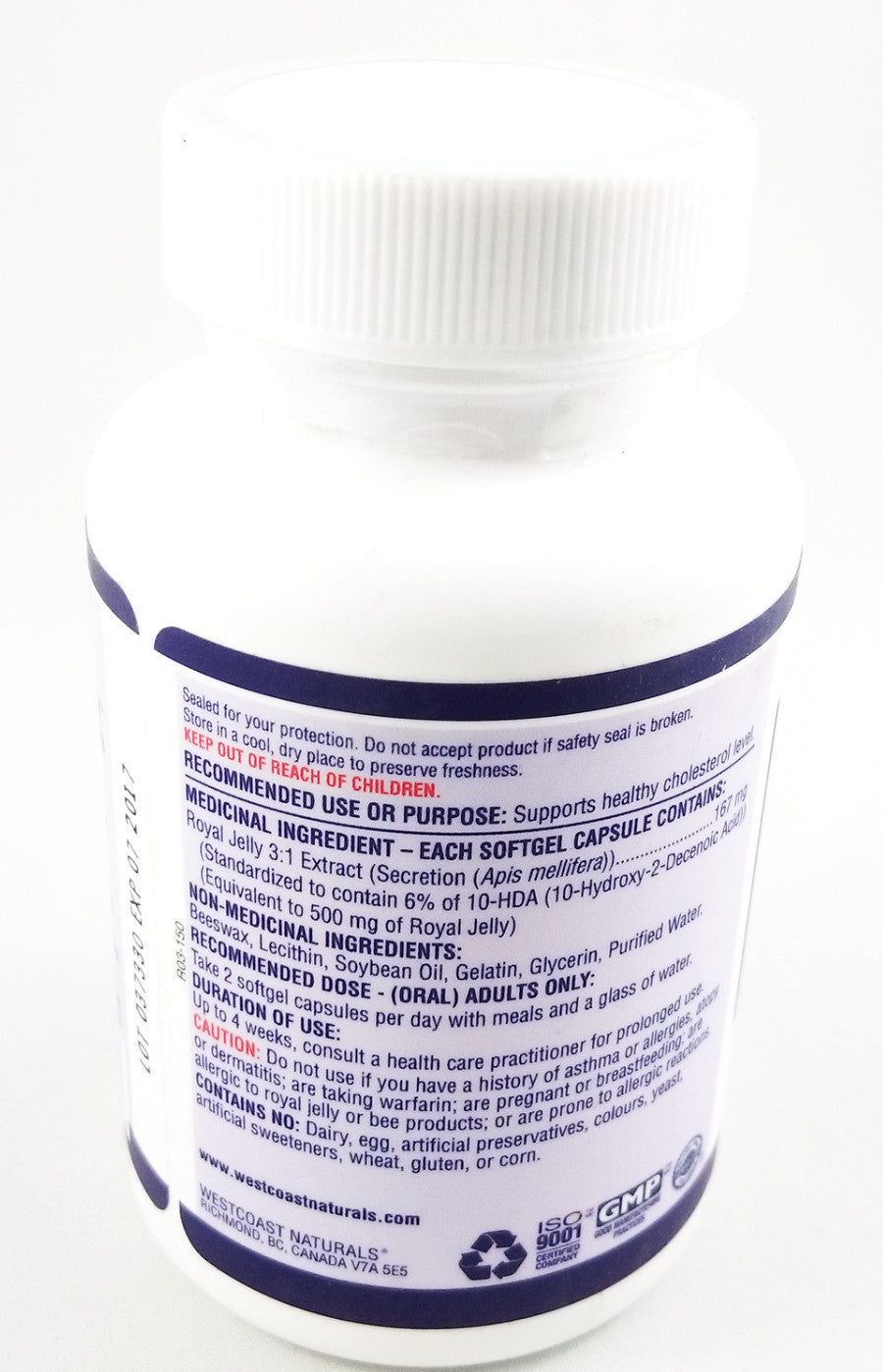 WESTCOAST ROYAL JELLY 500MG 50'S - Queensborough Community Pharmacy - 2