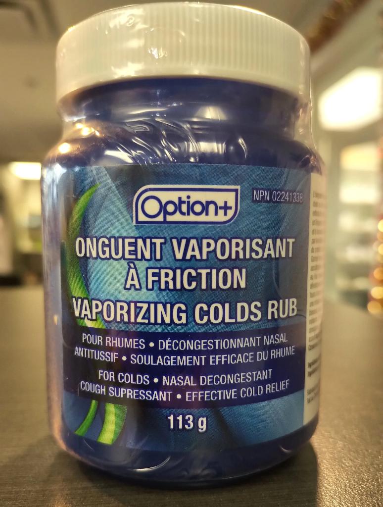 OPTION+ VAPORIZING COLDS RUB 113G
