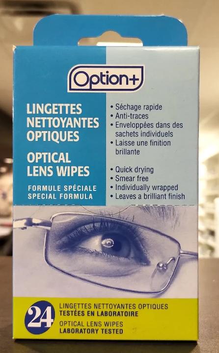 OPTION+ OPTICAL LENS WIPE 24'S