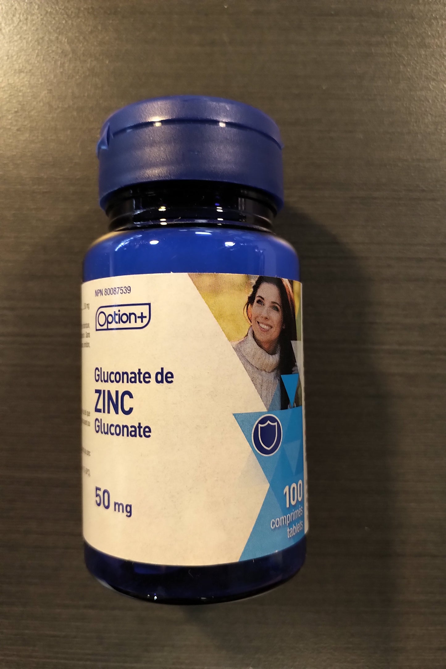 OPTION+ GLUCONATE ZINC 50MG 100