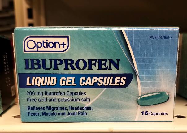 OPTION+ IBUPROFEN LIQUI-GELS 16'S