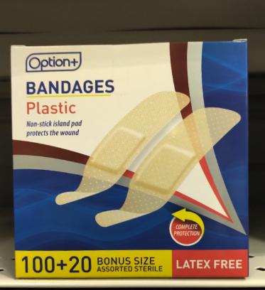 OPTION+ BANDAGE PLUS ADHESIVE 100+20