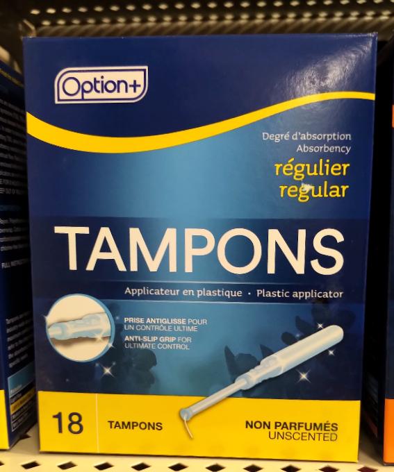 OPTION+ REG TAMPONS 18S
