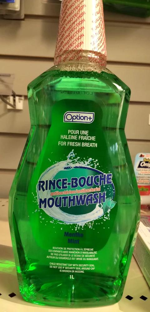 OPTION+ MOUTHWASH ANTIBACTERIAL MINT 1L