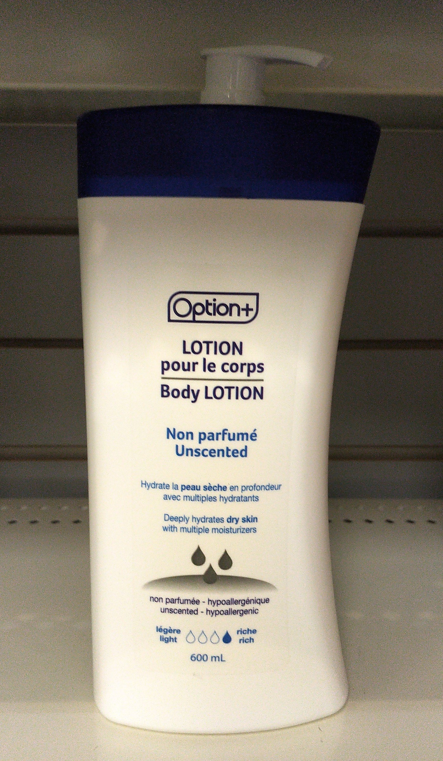 OPTION+ UNSCENTED BODY LOTION