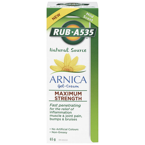 RUB A535 ARNICA GEL-CREAM MAX STR 65gm - Queensborough Community Pharmacy
