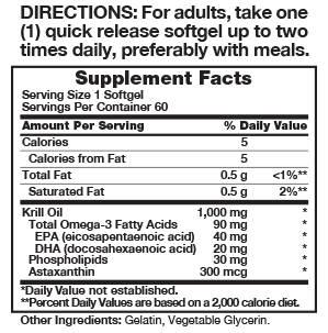 NATURE'S TRUTH KRILL OIL 1000MG SOFTGEL 60
