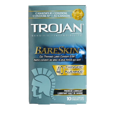 TROJAN BARESKIN CONDOM 10'S - Queensborough Community Pharmacy