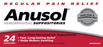ANUSOL SUPP 24'S - Queensborough Community Pharmacy