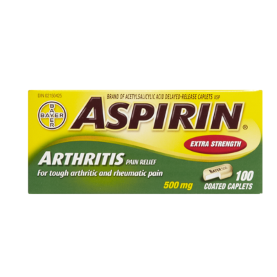 ASPIRIN COATED 500MG 100'S - Queensborough Community Pharmacy