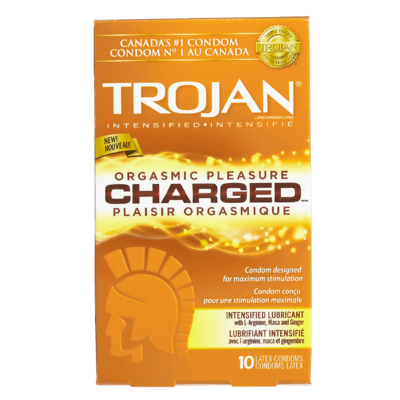 TROJAN CHARGED CONDOM 10'S - Queensborough Community Pharmacy