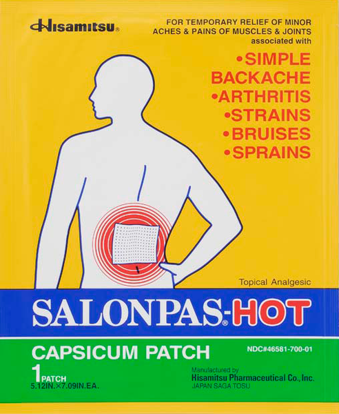 SALONPAS HOT CAPSICUM PATCH 1'S - Queensborough Community Pharmacy