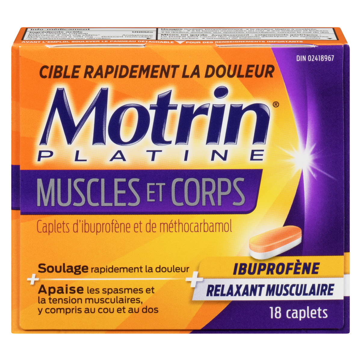 Motrin Platinum Muscle & Body Caplets 18 Count
