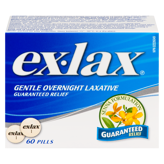 Ex-Lax Gentle Overnight Laxative Senna Pills, 60 Tablets