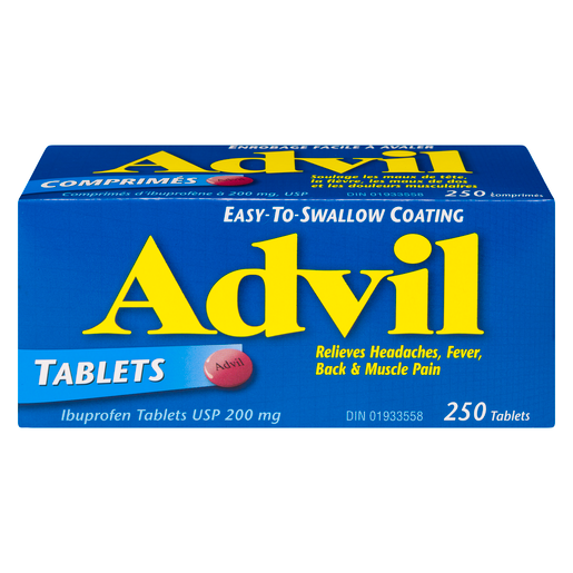 Advil Regular Strength Ibuprofen Tablets 200 mg, 250 Tablets