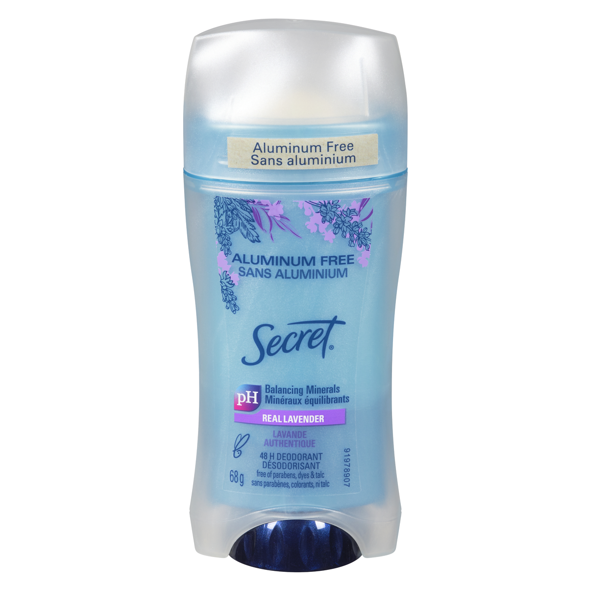 Secret Aluminum Free Deodorant Stick, Real Lavender, 68 g