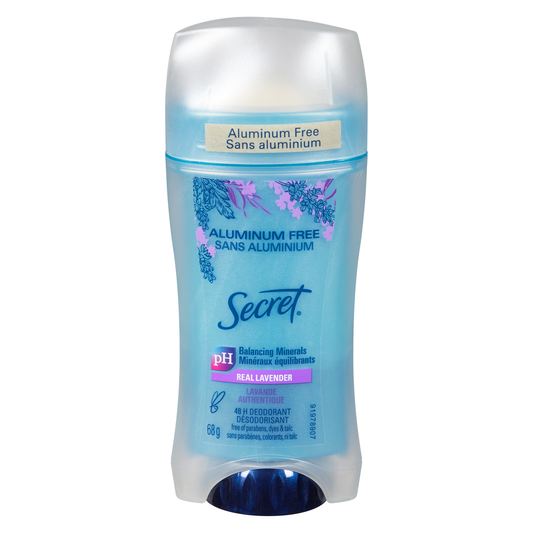 Secret Aluminum Free Deodorant Stick, Real Lavender, 68 g
