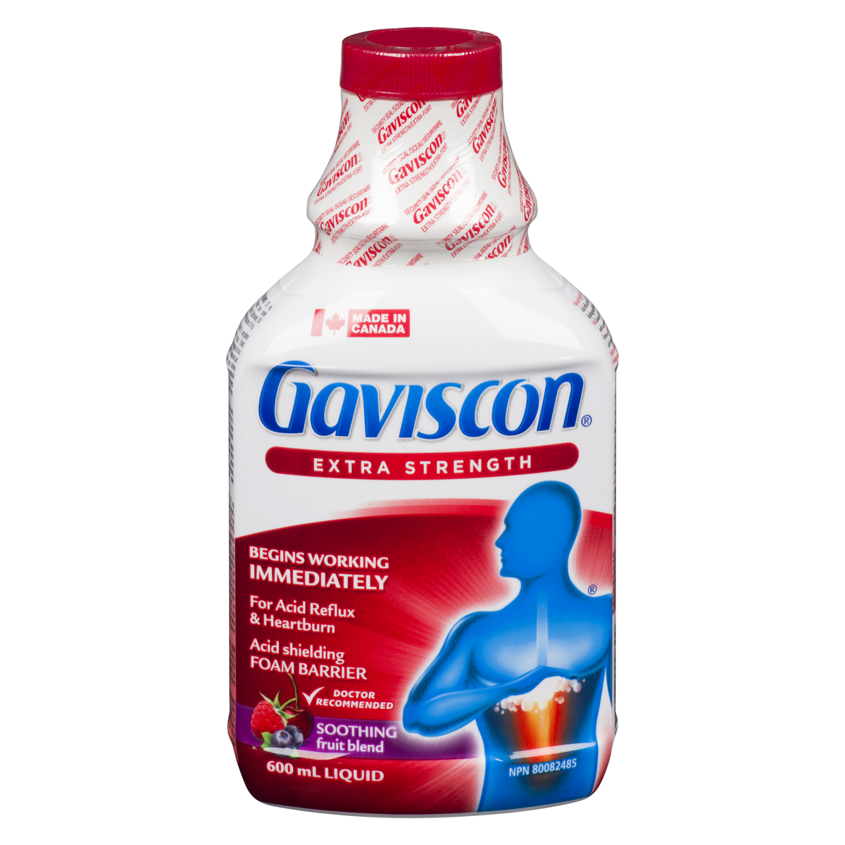 Gaviscon Extra Strength Liquid Antacid, Fruit Blend, 600 mL