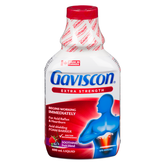 Gaviscon Extra Strength Liquid Antacid, Fruit Blend, 600 mL