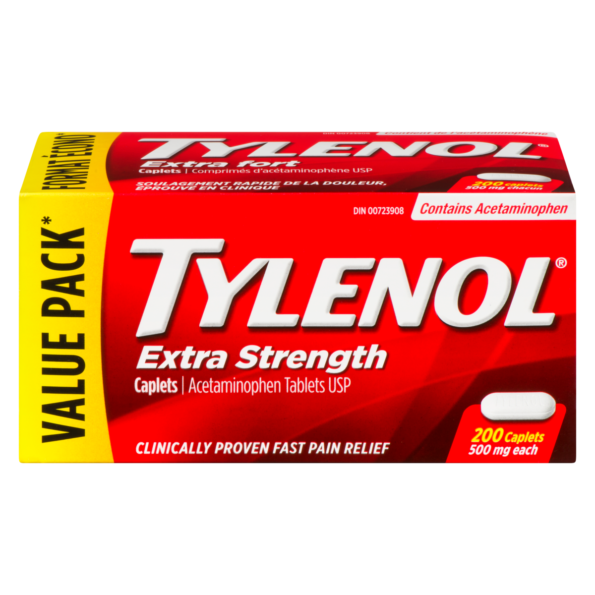 Tylenol Extra Strength 500 mg Caplets, 200 Count