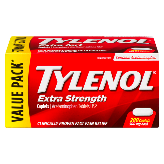 Tylenol Extra Strength 500 mg Caplets, 200 Count