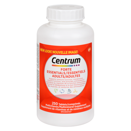 Centrum Forte Essentials Adult Multivitamin & Multimineral Tablets, 250 Tablets