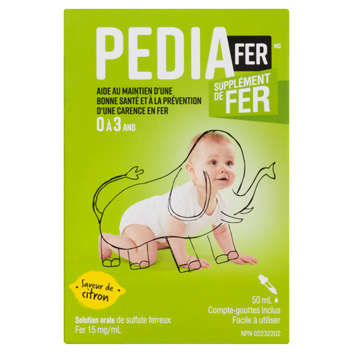 PediaFer Lemon Flavour Iron Oral Solution 15 mg/mL, 50 mL