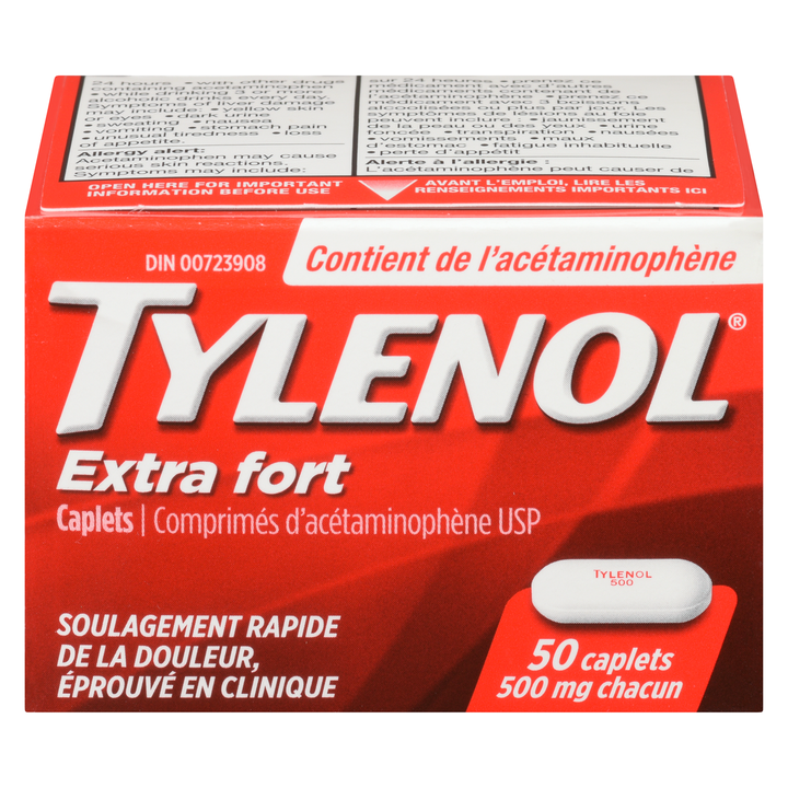 TYLENOL Extra Strength Acetaminophen 500 mg Caplets, 50 Count