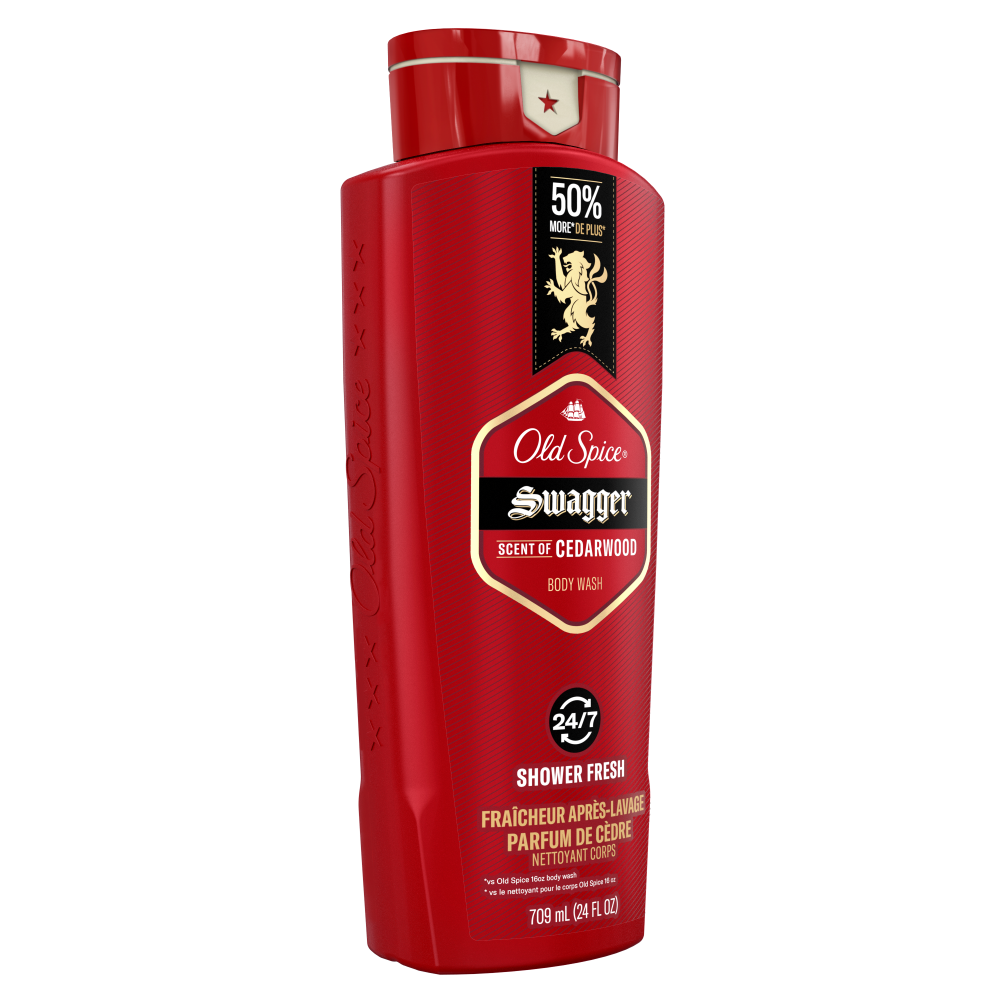 Old Spice Swagger Body Wash, Lime & Cedarwood Scent, 709 mL