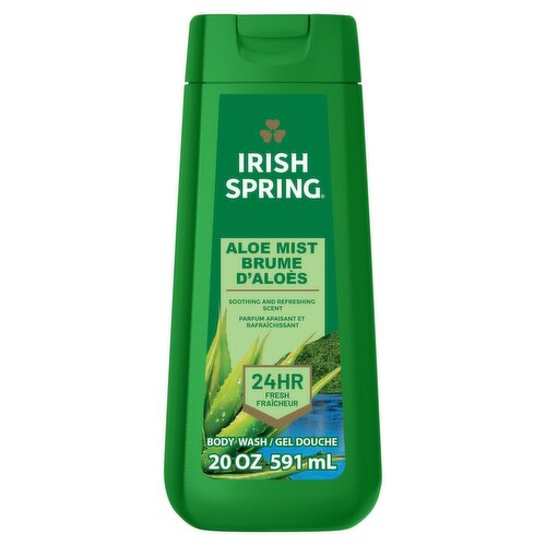 Irish Spring Aloe Mist Moisturizing Body Wash for Men, 591 mL