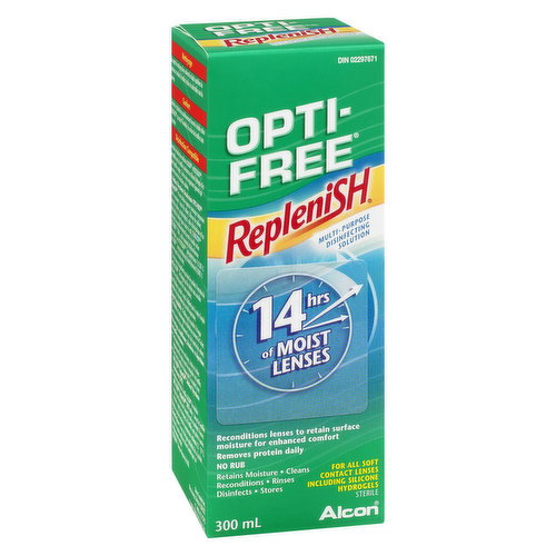 OPTI-FREE RepleniSH Multi-Purpose Disinfecting Solution, 300 mL