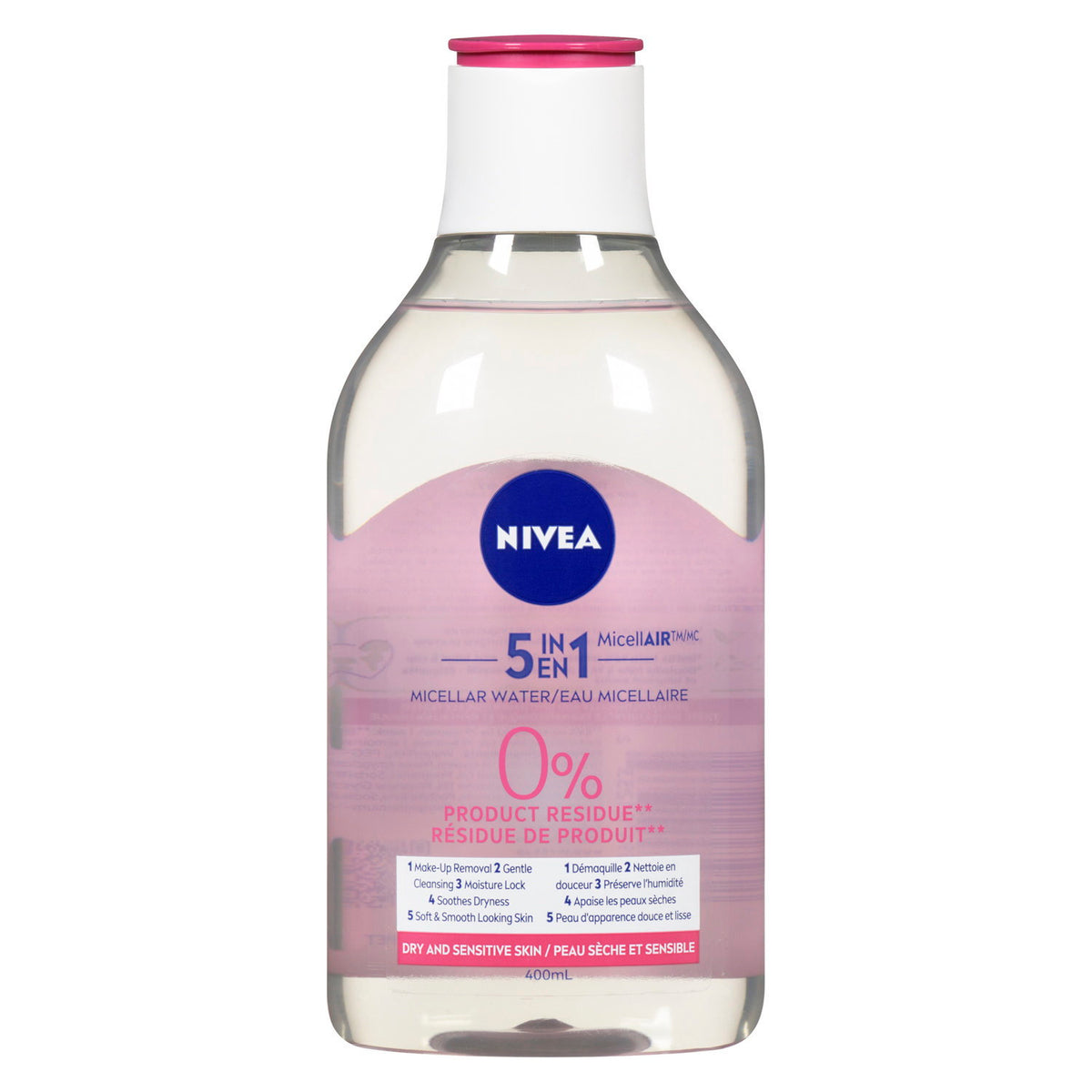 NIVEA MicellAIR Micellar Water for Dry & Sensitive Skin, 400 mL
