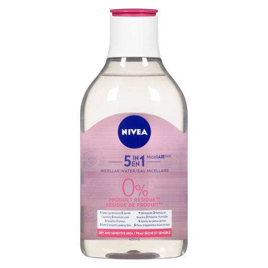 NIVEA MicellAIR Micellar Water for Dry & Sensitive Skin, 400 mL