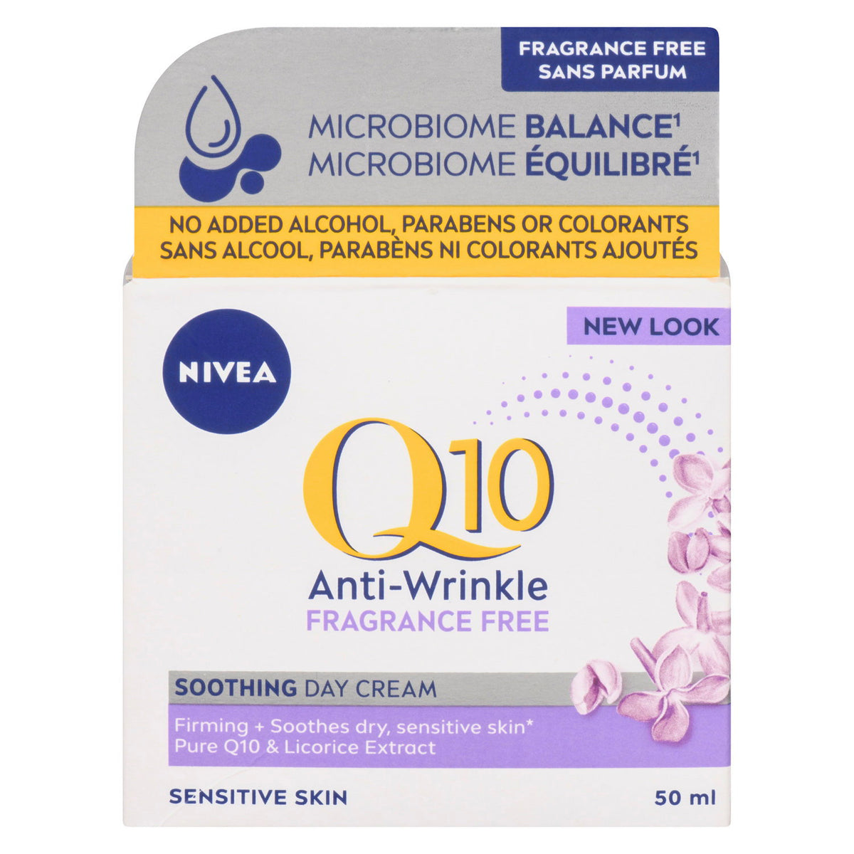 NIVEA Q10 Power Anti-Wrinkle Fragrance-Free Day Moisturizer for Sensitive Skin, 50 mL