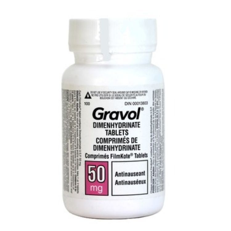Gravol Tablets 50 mg, 100 Tablets