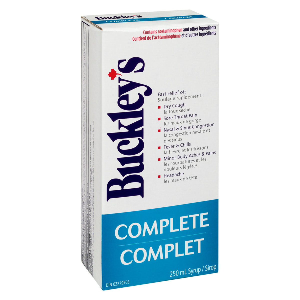 Buckley's Complete Cough Cold & Flu Syrup, Sucrose-Free, 250 mL