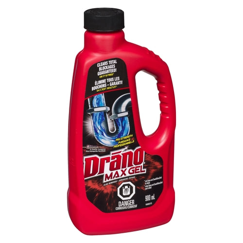 Drano Max Gel Professional Strength Clog Remover, 900 mL