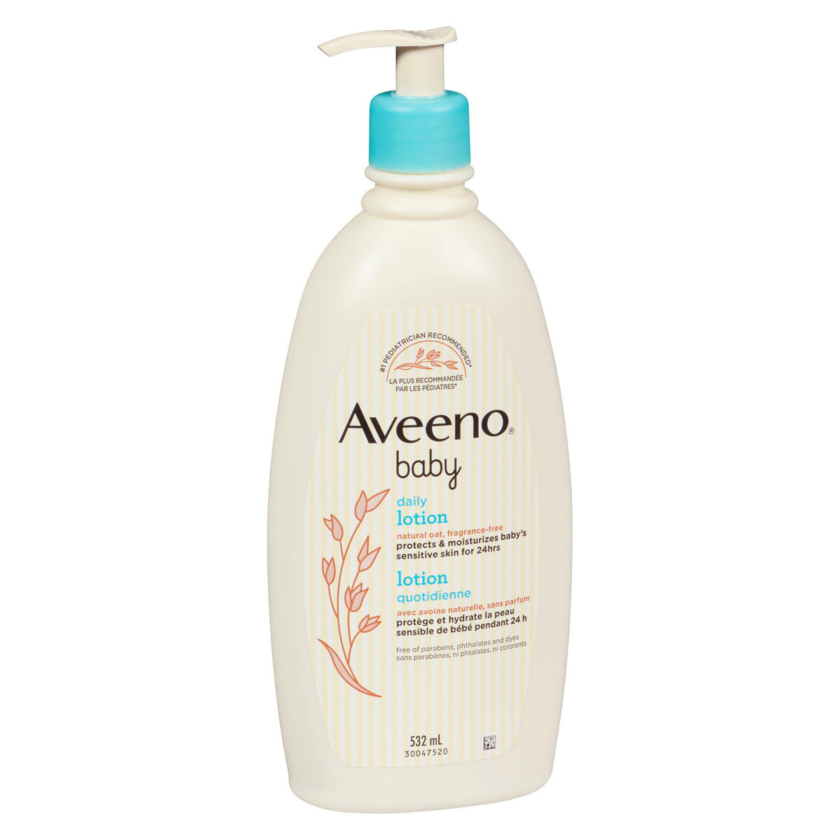 Aveeno Baby Daily Moisturizing Lotion, Fragrance-Free, 532 mL
