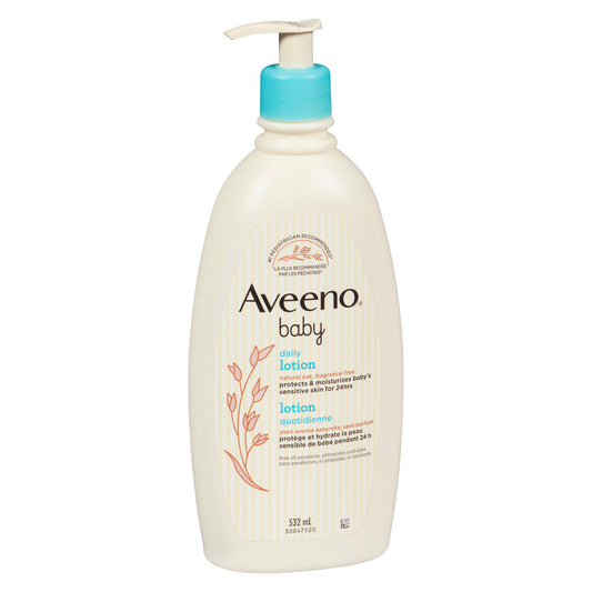 Aveeno Baby Daily Moisturizing Lotion, Fragrance-Free, 532 mL