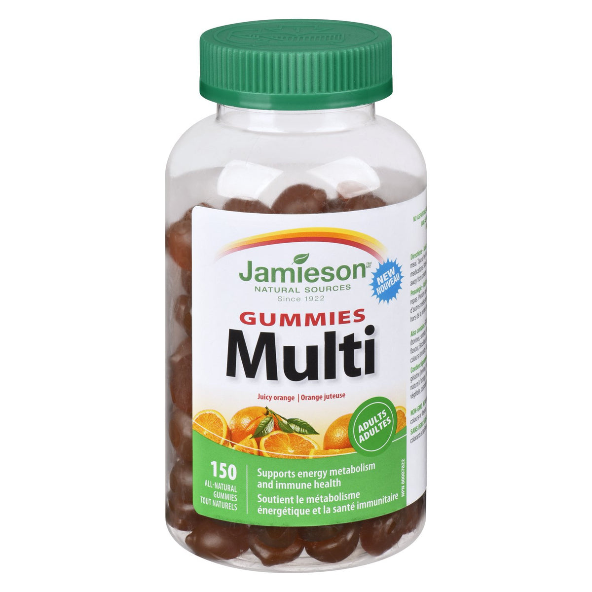 Jamieson Multi Adult Gummies, Juicy Orange Flavour, 150 Gummies