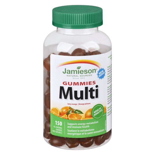 Jamieson Multi Adult Gummies, Juicy Orange Flavour, 150 Gummies