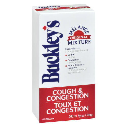 Buckley's Original Mixture Cough & Congestion Syrup, 200 mL
