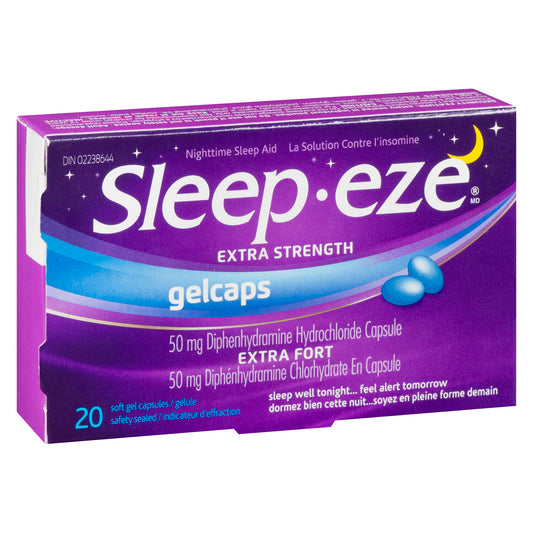 Sleep-Eze Extra Strength GelCaps 50 mg, 20 Softgels